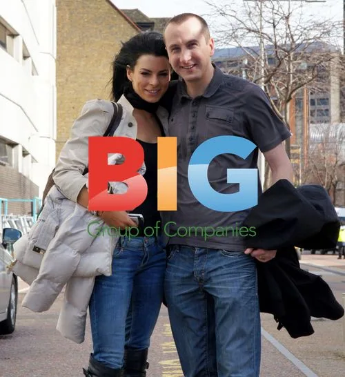 Actor Andy Whyment and partner Vicky Ogden leave ITV studios