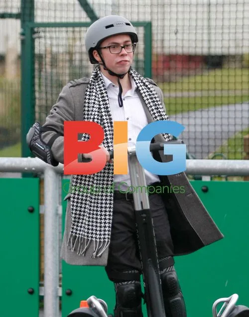 Hollyoaks stars ride Segways and rodeo bull