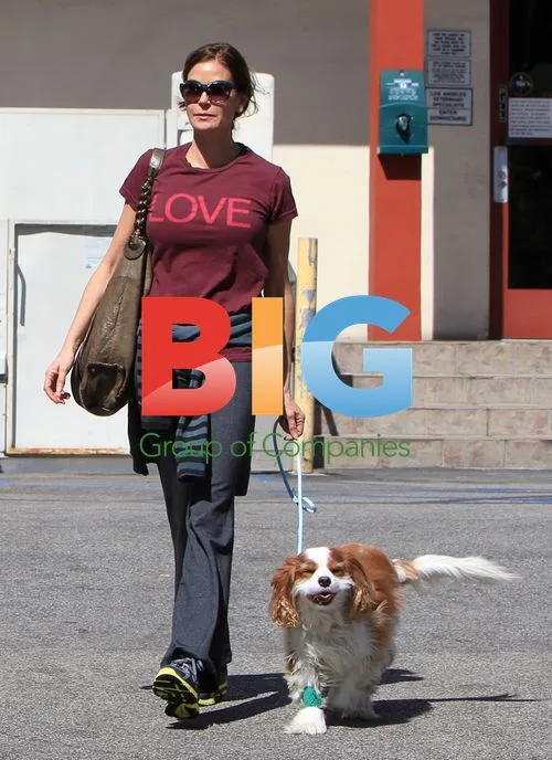 Teri Hatcher and Her Dog Leave Vet