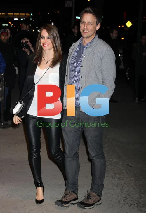 Seth Myers and Alexi Ashe at Film Screening