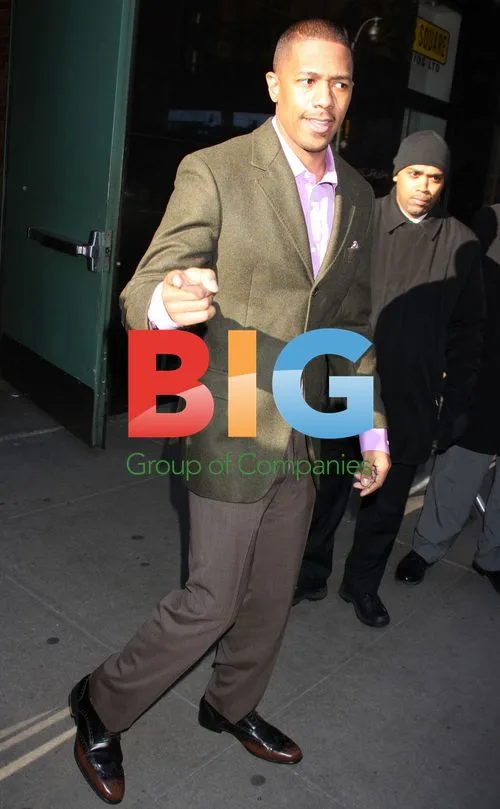 Nick Cannon outside GMA Studios