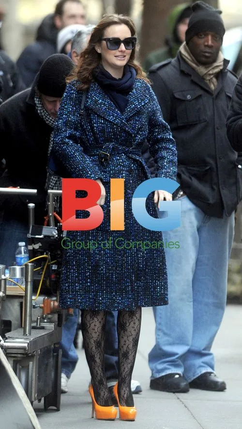 Leighton Meester on Gossip Girl Set