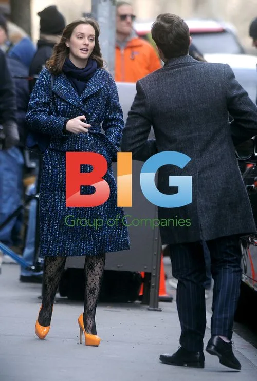 Leighton Meester on Gossip Girl Set