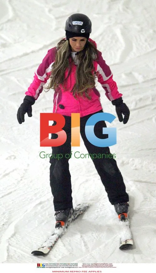 Katie Price Takes a Tumble While Skiing