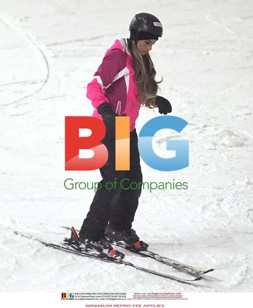 Katie Price Takes Skiing Lessons