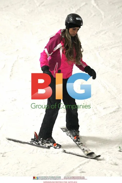 Katie Price Skiing Lesson