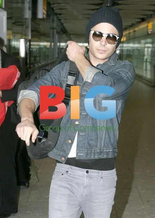 Zac Efron Arrives at Heathrow Airport