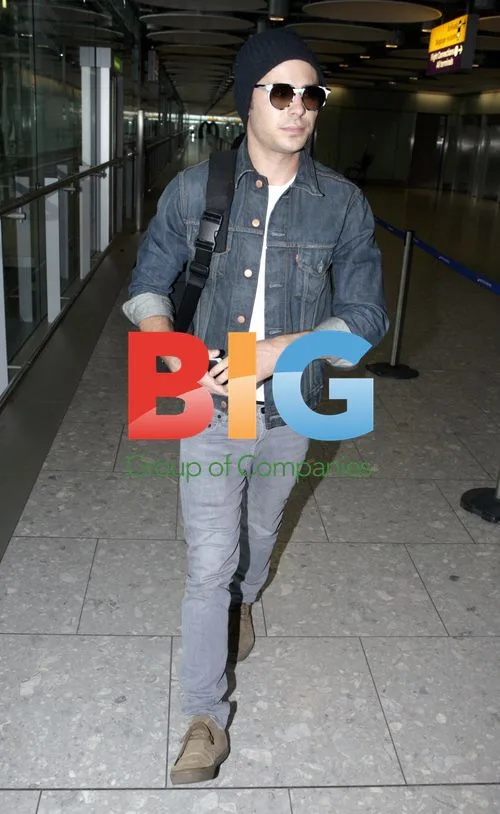 Zac Efron Arrives at Heathrow Airport