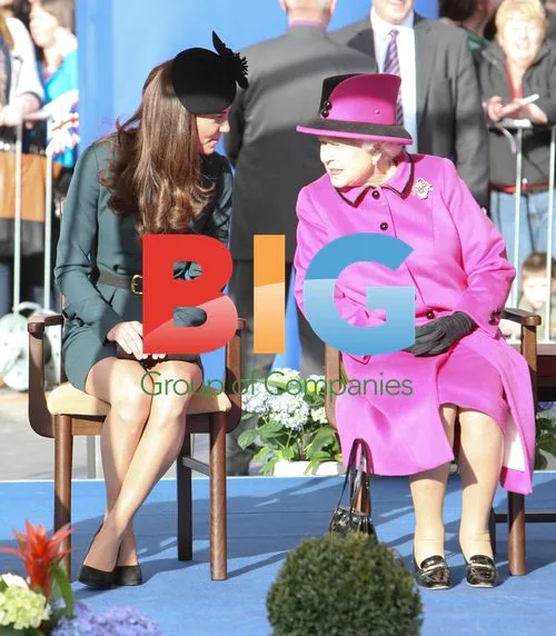 Queen, Prince Philip, and Catherine in Leicester