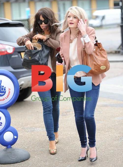 Katie Piper out with friend on London's South Bank