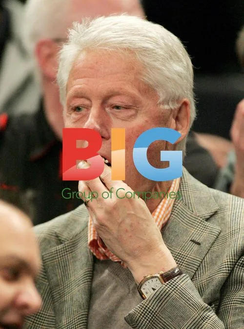 Bill Clinton and Spike Lee at NCAA Basketball Game