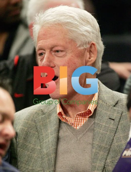 Bill Clinton and Spike Lee at NCAA Basketball Game