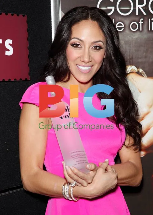 Melissa Gorga Signing Vodka Bottles at Flower Show