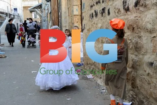 Ultra-Orthodox Jewish girl celebrates Purim in Jerusalem