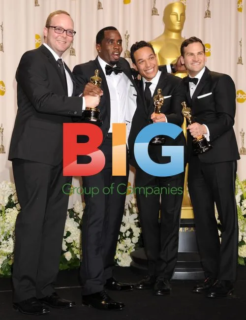 Diddy, Rich Middlemas, T.J. Martin, Dan Lindsay at Oscars 2012