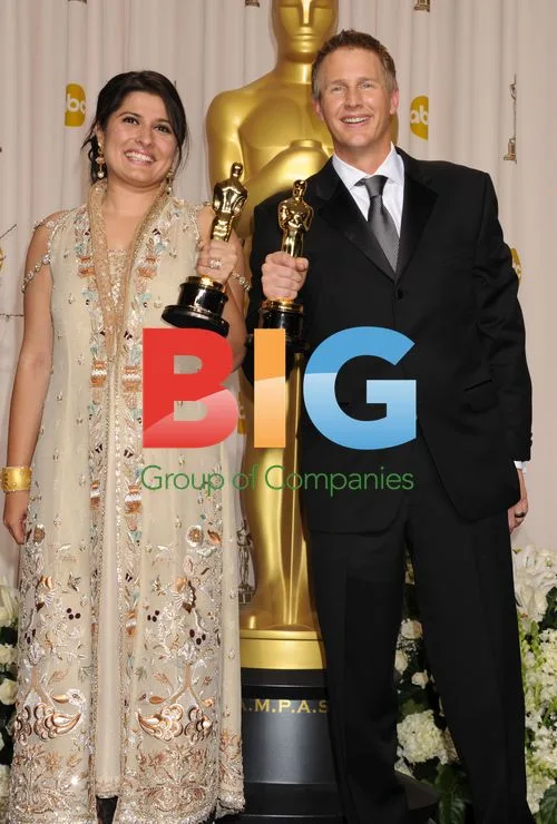 Sharmeen Obaid-Chinoy and Daniel Junge at Oscars