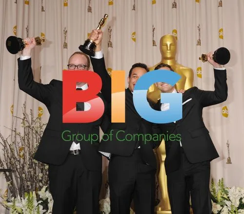 Rich Middlemas, T.J. Martin and Dan Lindsay at Oscars