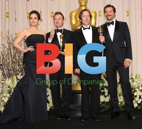 Tina Fey, Philip Stockton, Eugene Gearty and Bradley Cooper at Oscars