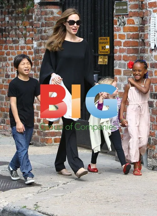 Angelina Jolie strolls with kids in New Orleans