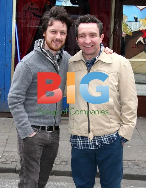 James McAvoy and Eddie Marsan on Filth Set
