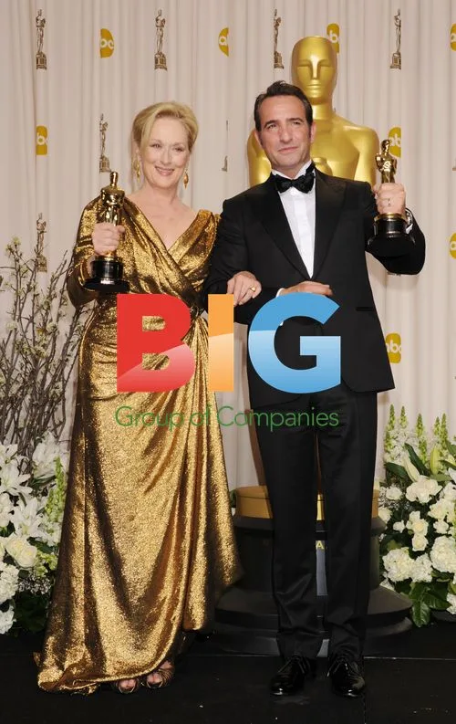Meryl Streep and Jean Dujardin at 84th Oscars