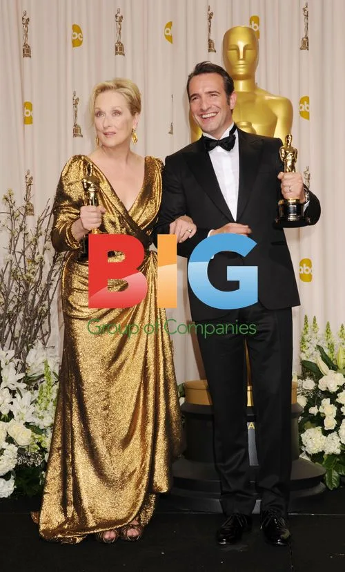 Meryl Streep and Jean Dujardin at 84th Oscars