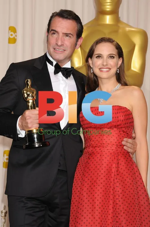 Jean Dujardin and Natalie Portman at 84th Oscars