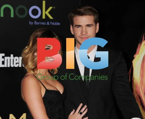 Miley Cyrus and Liam Hemsworth at 'The Hunger Games' Premiere