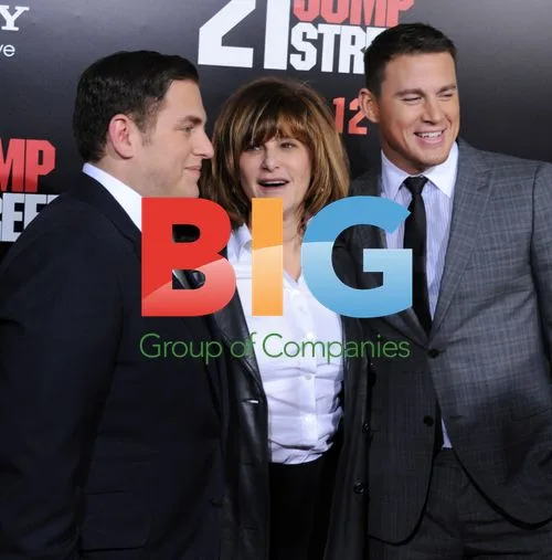 Jonah Hill, Channing Tatum and Amy Pascal at 21 Jump Street premiere