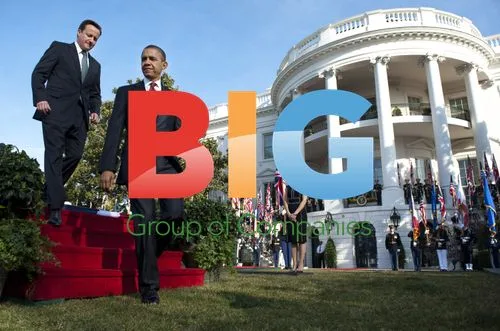 Cameron and Obama Greeting at White House