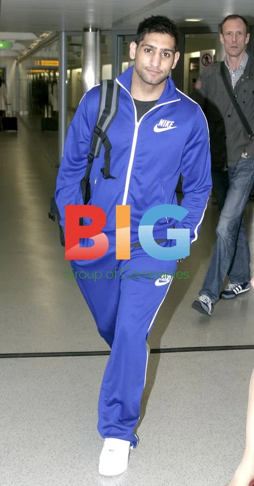 Amir Khan and Lamont Peterson at Heathrow