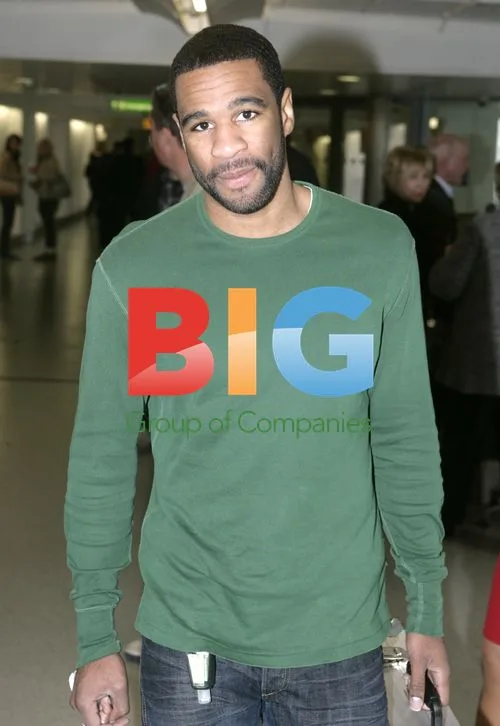 Boxers Amir Khan and Lamont Peterson at Heathrow Airport