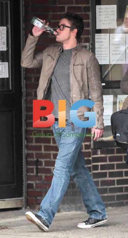 Celebrities Mercedes Masohn and Robert Buckley in Soho, New York