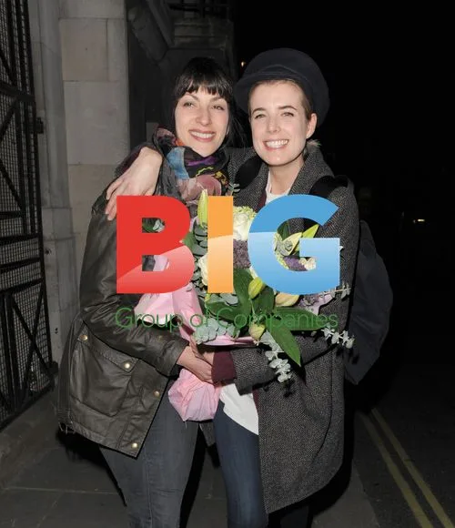 Agyness Deyn and Melanie Gray Leaving Trafalgar Studios
