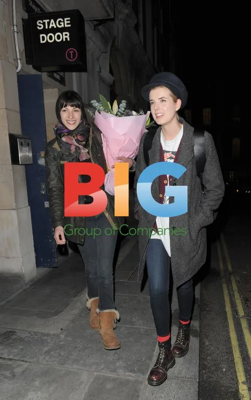 Agyness Deyn and Melanie Gray Leaving Trafalgar Studios