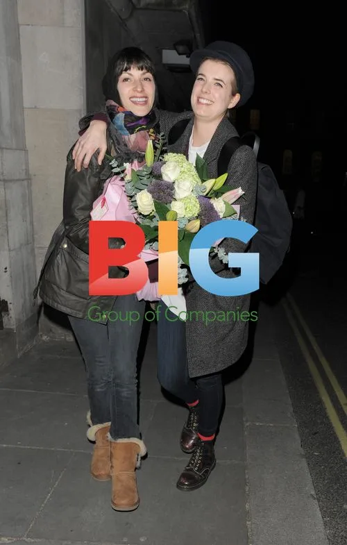 Agyness Deyn and Melanie Gray Leaving Trafalgar Studios