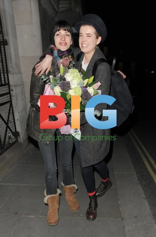 Agyness Deyn and Melanie Gray Leaving Trafalgar Studios