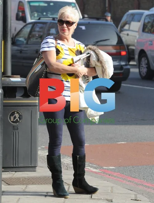 Denise Welch Struggles to Hail Taxi in London