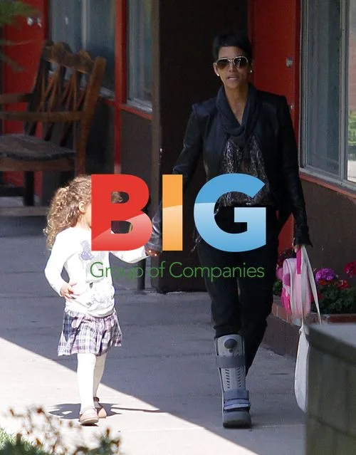 Halle Berry with daughter Nahla after school