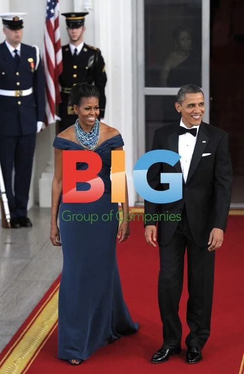 Obama and Cameron Arrive at White House State Dinner