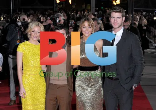 Elizabeth Banks, Josh Hutcherson, Jennifer Lawrence and Liam Hemsworth at "The Hunger Games" Premiere