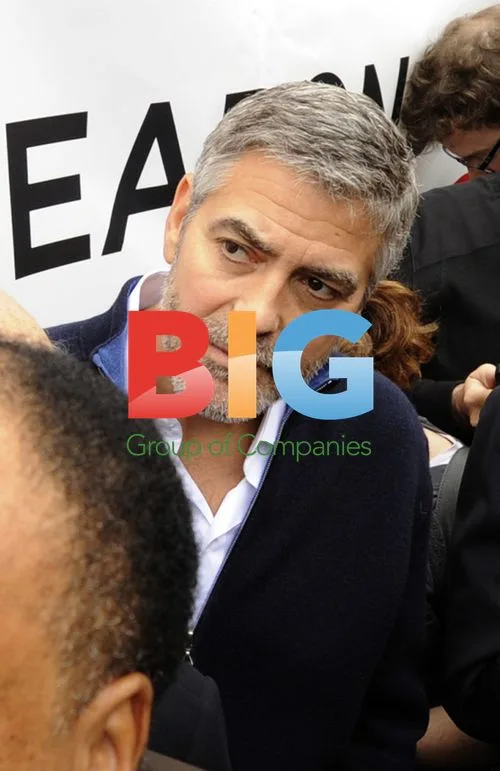 Clooney and King at Sudan Embassy Protest