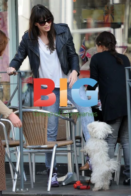 Daisy Lowe Walking Dog in London