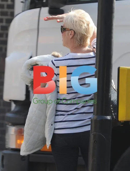 Denise Welch Hails Cab in London
