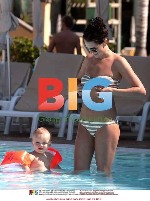Danielle Lloyd Spends Time With Family By Pool
