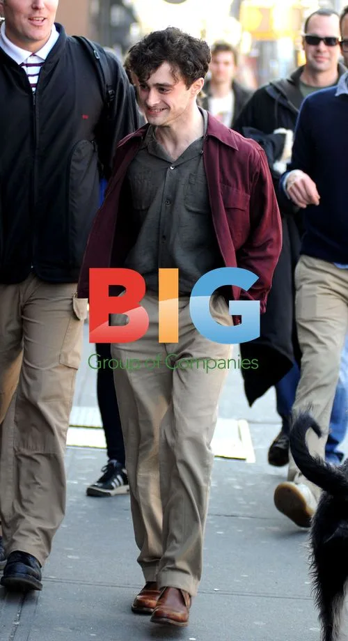 Daniel Radcliffe as Allen Ginsberg on 'Kill Your Darlings' set