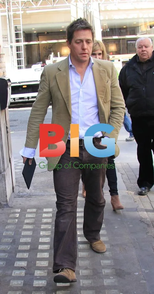 Hugh Grant at BBC Radio 1 Studios
