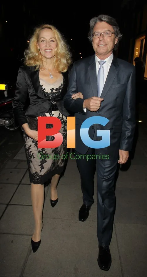 Jerry Hall and Warwick Hemsley at Terrence Higgins Trust Gala