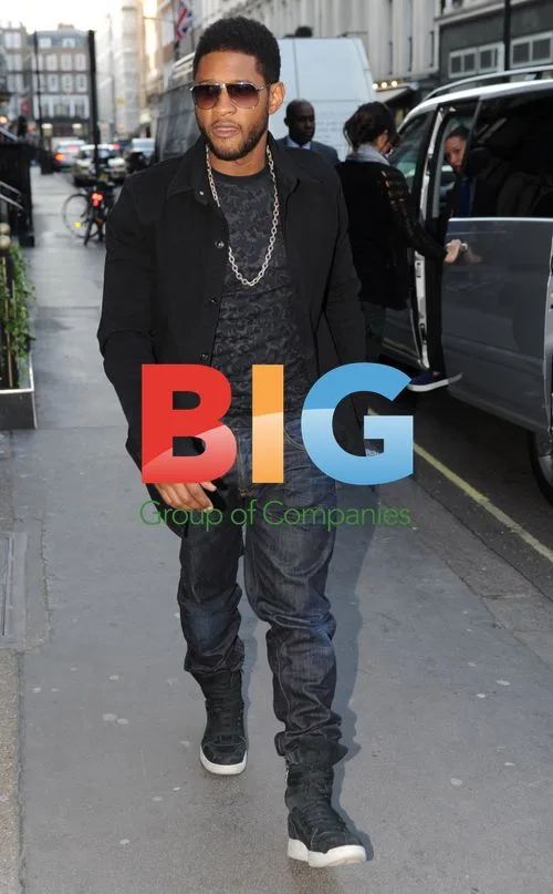 Usher Spotted Out in London
