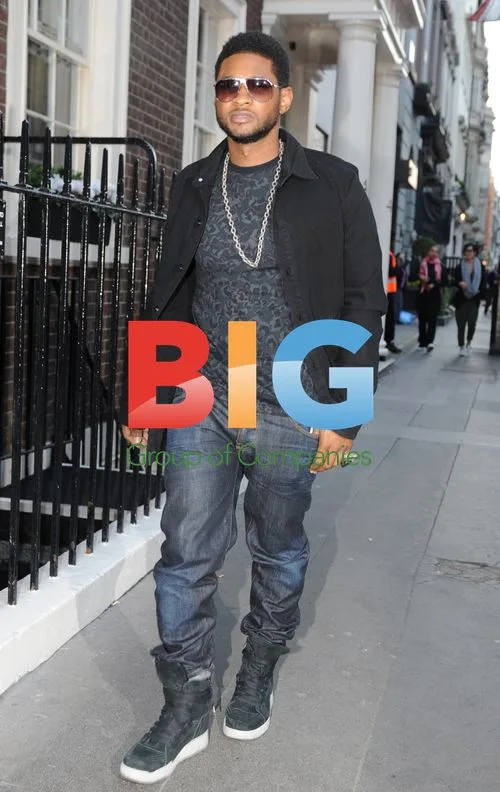 Usher Spotted Out in London